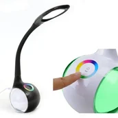 Lampy stojące - Platinet Lampka biurkowa LED 7W Platinet PDL20B ze zmieniającą kolor podstawą czarna - miniaturka - grafika 1