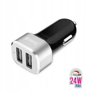 Crong Crong Power Car Charger 24W Ładowarka samochodowa 2xUSB 2.4A aluminium) 10_15042 - Ładowarki samochodowe - miniaturka - grafika 3