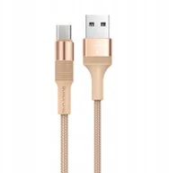 Uchwyty samochodowe do telefonów - Borofone Kabel BX21 Outstanding micro złoty 2,4A 1 - miniaturka - grafika 1