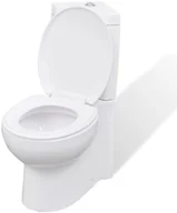 Miski WC - shumee Ceramiczna muszla klozetowa narożna biała - miniaturka - grafika 1