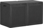 Skrzynie ogrodowe - vidaXL Skrzynia ogrodowa 180 L czarna PP 151228 - miniaturka - grafika 1