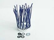 Akcesoria do kos i kosiarek - Ratioparts 6-708 OCTO Pro szczotka do chwastów, średnica otworu 25,4 mm, 18 nici, szczotka do czyszczenia chwastów, niebieska - miniaturka - grafika 1