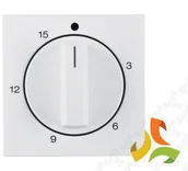 Wyłączniki światła i elektryczne - Berker B.KWADRAT Płytka czołowa z pokrętłem do mechanicznego wyłącznika czasowego 0-15min biały połysk 16328989 HAGER - miniaturka - grafika 1