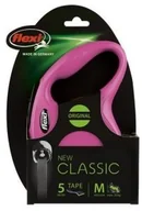 Smycze dla psów - Flexi New Classic Smycz taśma M 5m różowa [FL-2237] - miniaturka - grafika 1