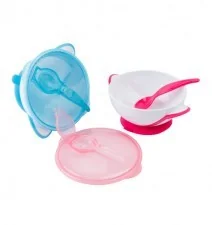 BabyOno 1063 Miseczka z przyssawką i łyżeczką NEW! - Sztućce dla dzieci - miniaturka - grafika 5