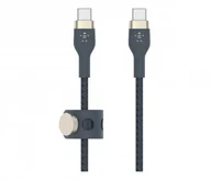 Kable USB - Belkin USB-C USB-C 2.0 Braided Silicone 1m Blue - miniaturka - grafika 1
