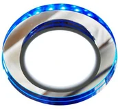 Oprawy, klosze i abażury - Candellux Lighting oczko sufitowe LED SSP-23 CH/TR+BL 2263915 transparentne + niebieski led okrągłe szkło 2263915 - miniaturka - grafika 1