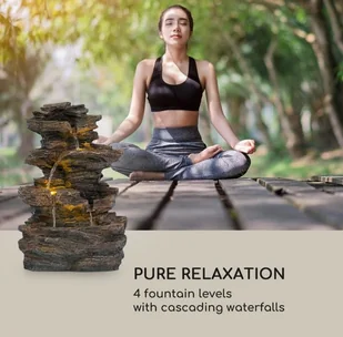 Blumfeldt Messina, fontanna kaskadowa, fontanna solarna, fontanna ogrodowa, 4 poziomy, bateria LEU13-Messina - Fontanny ogrodowe - miniaturka - grafika 4