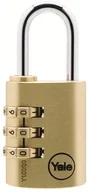 Kłódki - Yale Kłódka z zamkiem szyfrowym 3 kółka zamykania - miniaturka - grafika 1