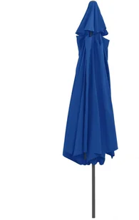 vidaXL Parasol ogrodowy na metalowym słupku, 400 cm, lazurowy vidaXL - Parasole ogrodowe - miniaturka - grafika 5