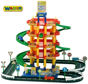 Wader Quality Toys Wader QT Parking 5 poziomowy z Drogą i Samochodami - Tory, garaże, parkingi - miniaturka - grafika 5
