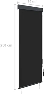 vidaXL Roleta zewnętrzna, 60x250 cm, antracytowa - Rolety - miniaturka - grafika 8