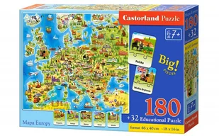 Puzzle 180 Mapa Europy z quizem CASTOR - Powieści i opowiadania - miniaturka - grafika 2