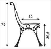 Pozostałe meble ogrodowe - NoName Noga duża do ławki bez oparcia bocznego 5 desek NOGA WYS OG3 - miniaturka - grafika 1