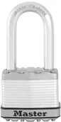 Kłódki - Master Lock Kłódka dla ochrony wysokiego bezpieczeństwa w obszarach zewnętrznych, długi zausznik obudowa, zamek na klucz, szerokość 50 MM, idealnie nadaje się do tworzenia kopii zapasowych piwnicach M5EURDLH - miniaturka - grafika 1