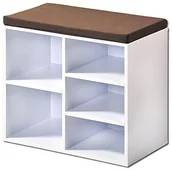 Szafki na buty - Kesper szafka na buty z poduszka siedziska, drewno, biały, 51 x 29.5 x 48 cm 159152 - miniaturka - grafika 1