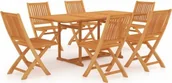 Meble ogrodowe - vidaXL 7-częściowy zestaw mebli ogrodowych lite drewno tekowe 3059577 - miniaturka - grafika 1