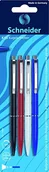 Pióra kulkowe - Schneider piśmiennicze ball point Pen K 15, mechanizm druku, M, niebieski, 4er blistrowa sortowane 73080 - miniaturka - grafika 1