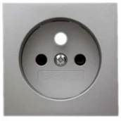 Gniazdka elektryczne - Berker Q1/Q3/Q7 aluminium płytka do gniazda z uziemieniem z przesłonami B_3965766084 - miniaturka - grafika 1