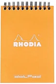 Notesy i bloczki - Rhodia 13503 °C notatnik A6, podwójna spirala linie, DOT Grid, mikroperforiert, 80 arkuszy, pomarańczowy 13503C - miniaturka - grafika 1