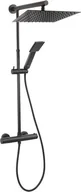 Zestawy prysznicowe - Ferro Zestaw prysznicowy Trevi Square z deszczownicą chrom NP75SQ-TRV7U-BL NP75SQ-TRV7U-BL - miniaturka - grafika 1