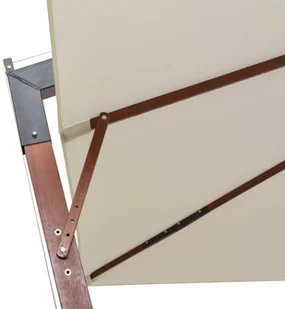 vidaXL Parasol ogrodowy wiszący, 300 x cm, drewniany, biały - Parasole ogrodowe - miniaturka - grafika 11