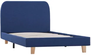 vidaXL Rama łóżka, niebieska, tkanina, 90 x 200 cm - Łóżka - miniaturka - grafika 2