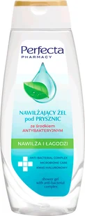 Perfecta Pharmacy Nawilżający żel pod prysznic ze środkiem antybakteryjnym 400ml - Kosmetyki do kąpieli Perfecta Pharmacy Nawilżający żel pod prysznic ze środkiem antybakteryjnym 400ml - Kosmetyki do kąpieli - miniaturka - grafika 1