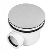 Syfony - Alcaplast Syfon brodzikowy czyszczony od góry fi 90 mm Grzybek ABS chromowany 9.102 9.102 - miniaturka - grafika 1