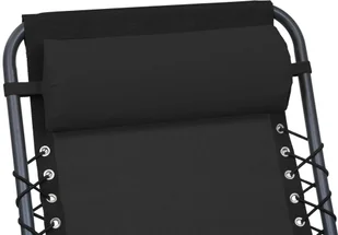 vidaXL vidaXL Poduszka zagłówek na krzesło, czarna, 40x7,5x15 cm, textilene - Poduszki na krzesła - miniaturka - grafika 2