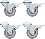 Kółka i bloczki - VidaXL Kółka skrętne z otworem i podwójnym hamulcem, 4 szt., 50 mm 143423         VidaXL - miniaturka - grafika 1