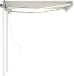 VidaXL Lumarko Automatycznie zwijana markiza, LED i czujnik wiatru, 3,5x2,5 m 3069932 VidaXL - Markizy - miniaturka - grafika 2