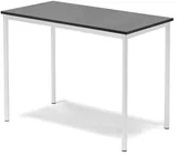 Meble do szkół i przedszkoli - AJ Produkty Stół SONITUS, 1200x700x900 mm, linoleum ciemnoszary, biały - miniaturka - grafika 1