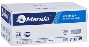 Merida Pojedyncze ręczniki papierowe TOP, białe, dwuwarstwowe, 3200 szt. - Ręczniki papierowe - miniaturka - grafika 2