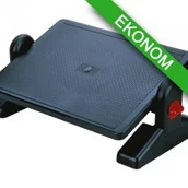 Podnóżki, podpórki, podkładki - Q-Connect Podnóżek z dwupoziomową regulacją wysokości, czarny PB853 - miniaturka - grafika 1