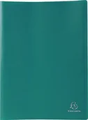Koszulki na dokumenty - Exacompta 8583e teczka prezentacyjna wykonana z miękkiej skóry PP 300, z 80 gekoernten walizki, nieprzezroczysty, format DIN A4, zielony 8583E - miniaturka - grafika 1