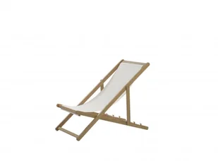 Beliani Leżak ogrodowy jasne drewno akacjowe ANZIO - Leżaki ogrodowe - miniaturka - grafika 6