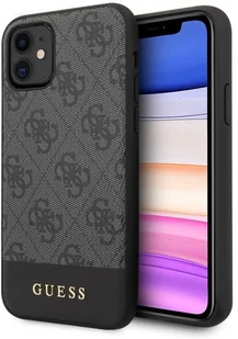 Guess 4G Bottom Stripe Collection Etui iPhone 11 szary 10_15899 - Etui i futerały do telefonów - miniaturka - grafika 2