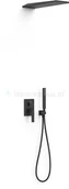 Zestawy prysznicowe - Tres Slim Exclusive zestaw podtynkowy czarny 20228005NM - miniaturka - grafika 1