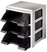 Półki na dokumenty - Leitz MODUł NA TRZY PÓłKI PLUS CZARNY 53270095 - miniaturka - grafika 1