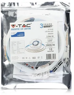 v-tac Taśma LED V-TAC SAMSUNG CHIP 2835 1200LED 24V IP20 10mb 15W/m VT-2835 6000K 1600lm - Taśmy LED - miniaturka - grafika 4