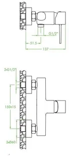 Laveo Laveo Bateria natryskowa ścienna Polla BAP 740D czarna - Baterie podtynkowe - miniaturka - grafika 4