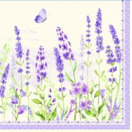 Folia, papier śniadaniowy, serwetki - Nuova R2S Easy life SERWETKI PAPIEROWE - Lawendowa Łąka 414 LAVF - miniaturka - grafika 1