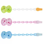 Akcesoria do smoczków - Chicco Łańcuszek Z Klipsem Do Smoczka Mix Różowy Niebieski Zielony - miniaturka - grafika 1
