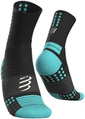 Skarpetki sportowe męskie - Compressport skarpetki biegowe PRO MARATHON SOCKS czarno-niebieskie - miniaturka - grafika 1