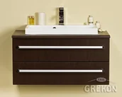 Szafki łazienkowe - Gante Szafka z umywalką 80/39/2 FKS seria Fokus Wenge Mat FKS-W-U80/39/2 FKS LIZ - miniaturka - grafika 1