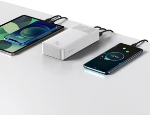 Baseus Bipow power bank 30000mAh 2x USB / USB Typ C / micro USB 15W biały (PPDML-K02) PPDML-K02 - Ładowarki do telefonów - miniaturka - grafika 11