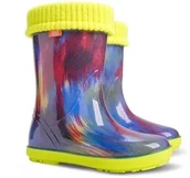 Buty dla dziewczynek - Demar Kalosze dziecięce HAWAI LUX PRINT AF (20-27) - Mała 0048AF - miniaturka - grafika 1