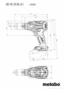 Metabo SB 18 LTX BL Q I MetaBox 18V (602361840) - Wiertarko-wkrętarki akumulatorowe - miniaturka - grafika 3