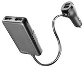 Ładowarki samochodowe - A Plus Zasilacz samochodowy CellularLine 4 x USB 7.2 A CBRUSB4FAMILY7AK) Czarny - miniaturka - grafika 1